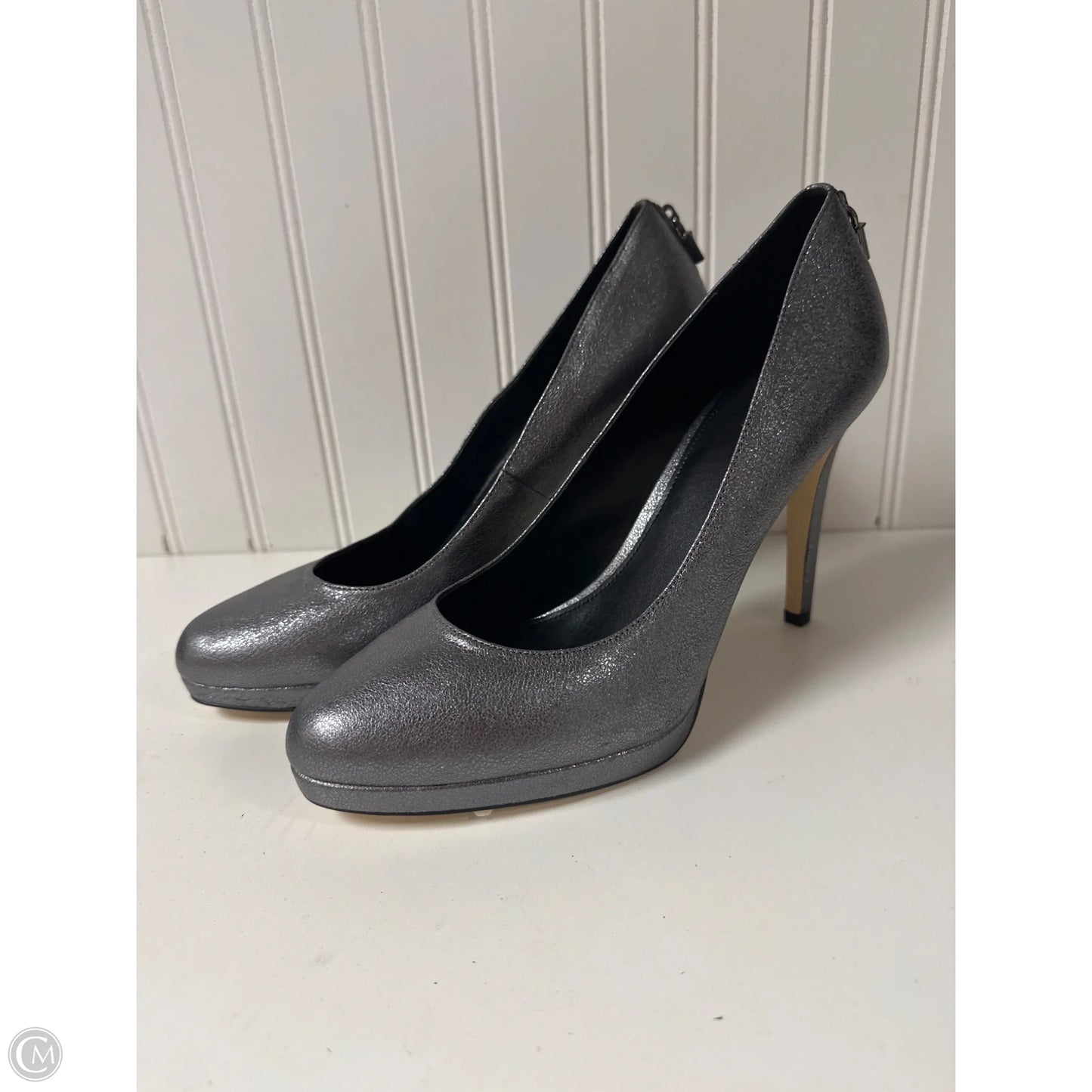 Sandals Heels Stiletto By Michael By Michael Kors In Grey, Size: 9.5