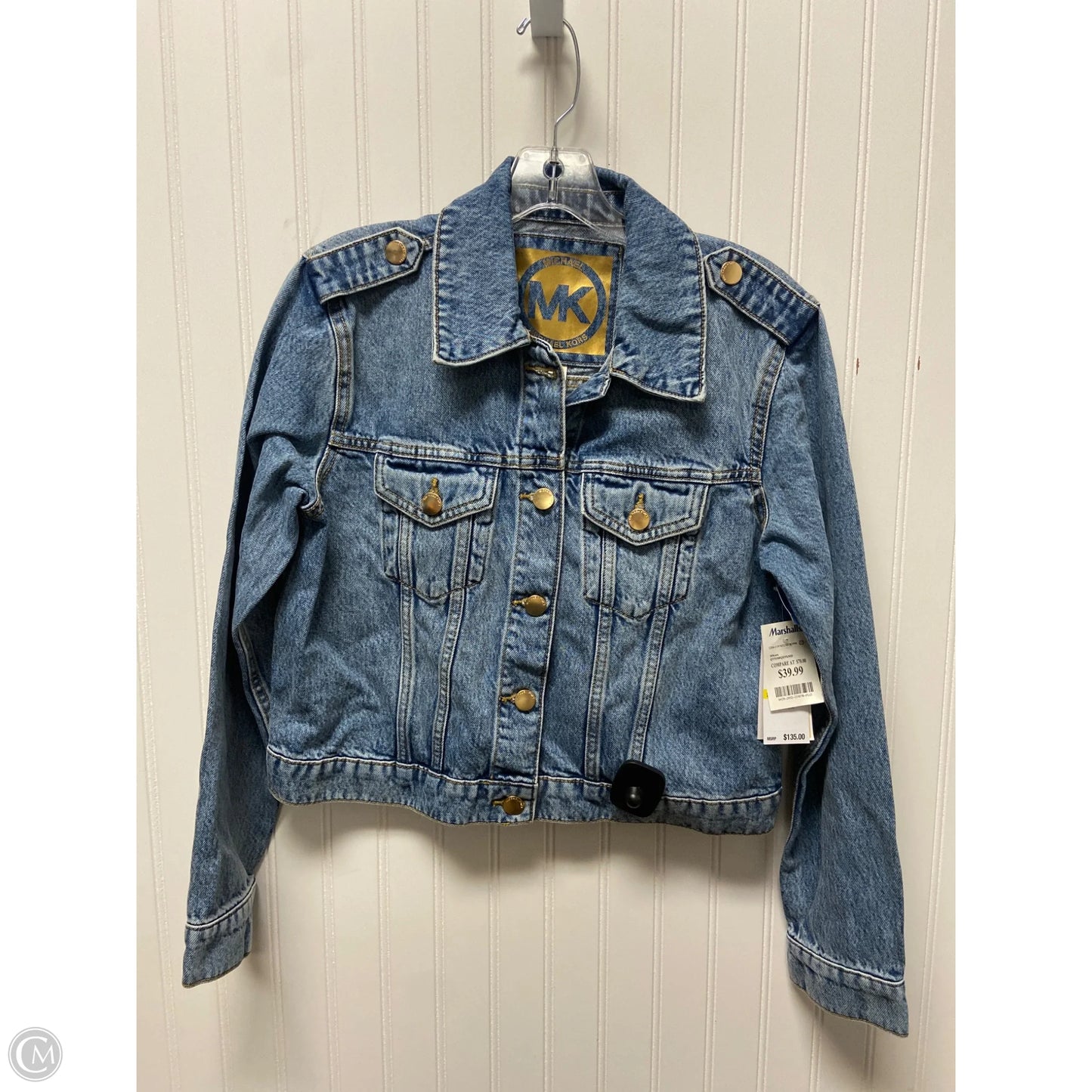 Jacket Denim By Michael By Michael Kors In Blue Denim, Size: M