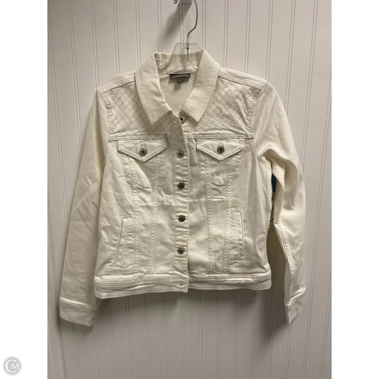 Jacket Denim By Style And Company In Ivory, Size: S