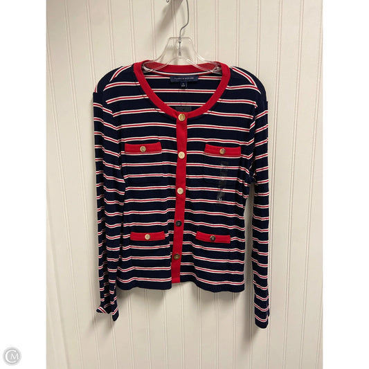 Top Long Sleeve By Tommy Hilfiger In Blue & Red, Size: M