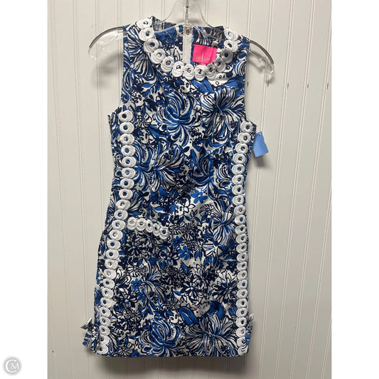 Dress Designer By Lilly Pulitzer In Blue & White, Size: Xs