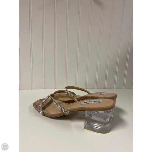 Sandals Heels Block By Steve Madden In Clear, Size: 8