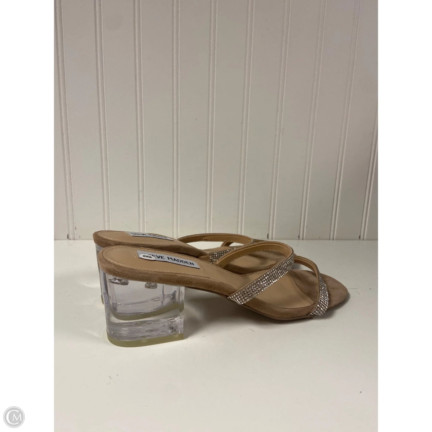 Sandals Heels Block By Steve Madden In Clear, Size: 8