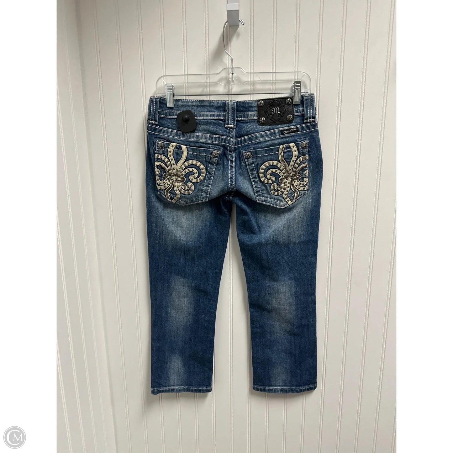 Jeans Cropped By Miss Me In Blue Denim, Size: 4