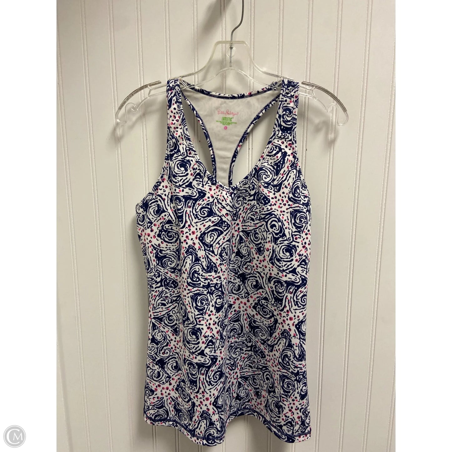 Tank Top Designer By Lilly Pulitzer In Blue & White, Size: L