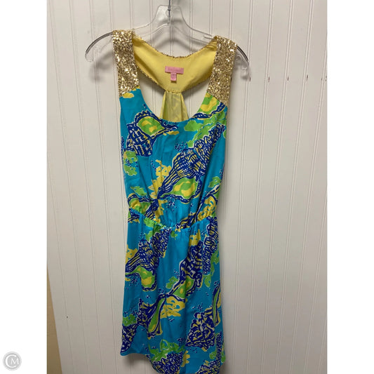 Dress Designer By Lilly Pulitzer In Blue & Yellow, Size: M