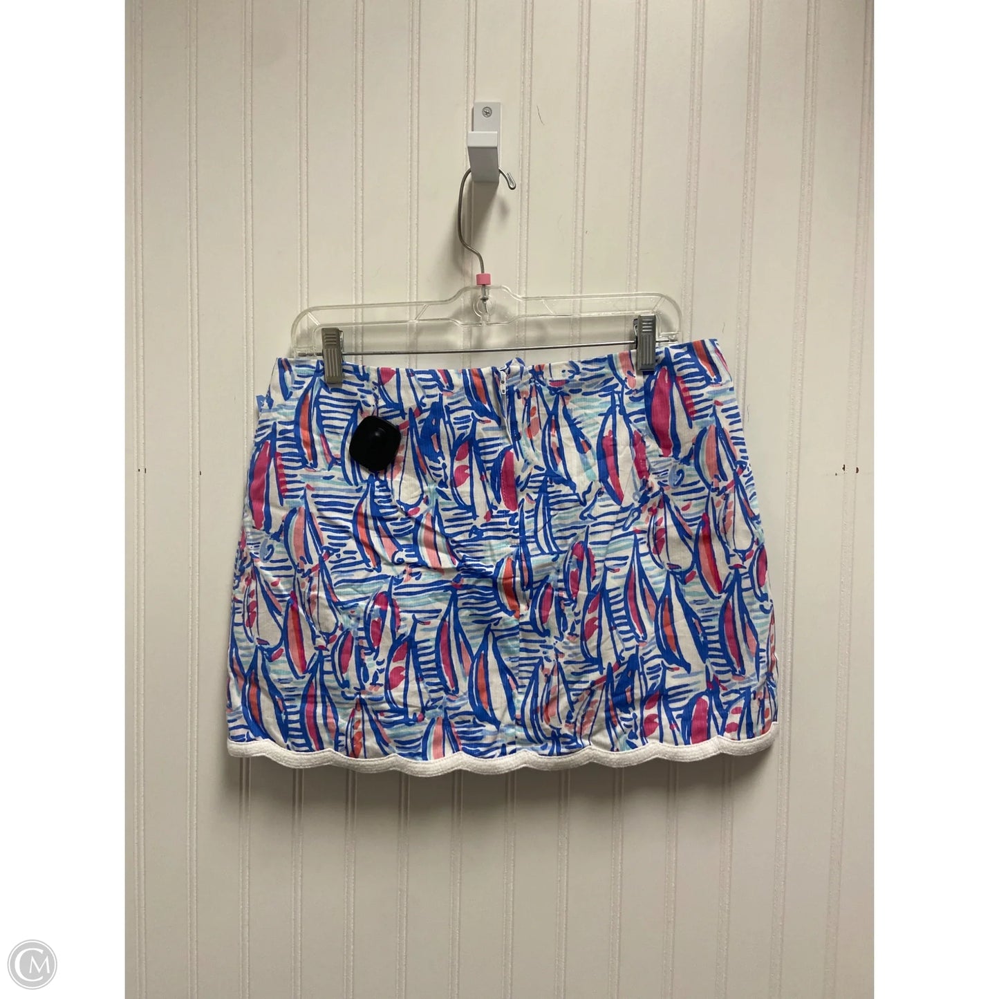 Skort Designer By Lilly Pulitzer In Green & Pink, Size: M