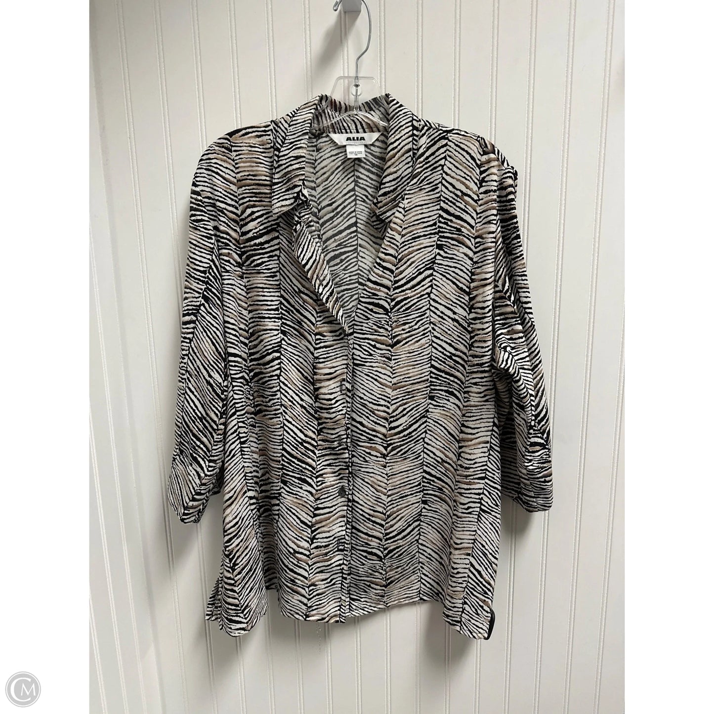 Top 3/4 Sleeve By Alia In Animal Print, Size: 2x