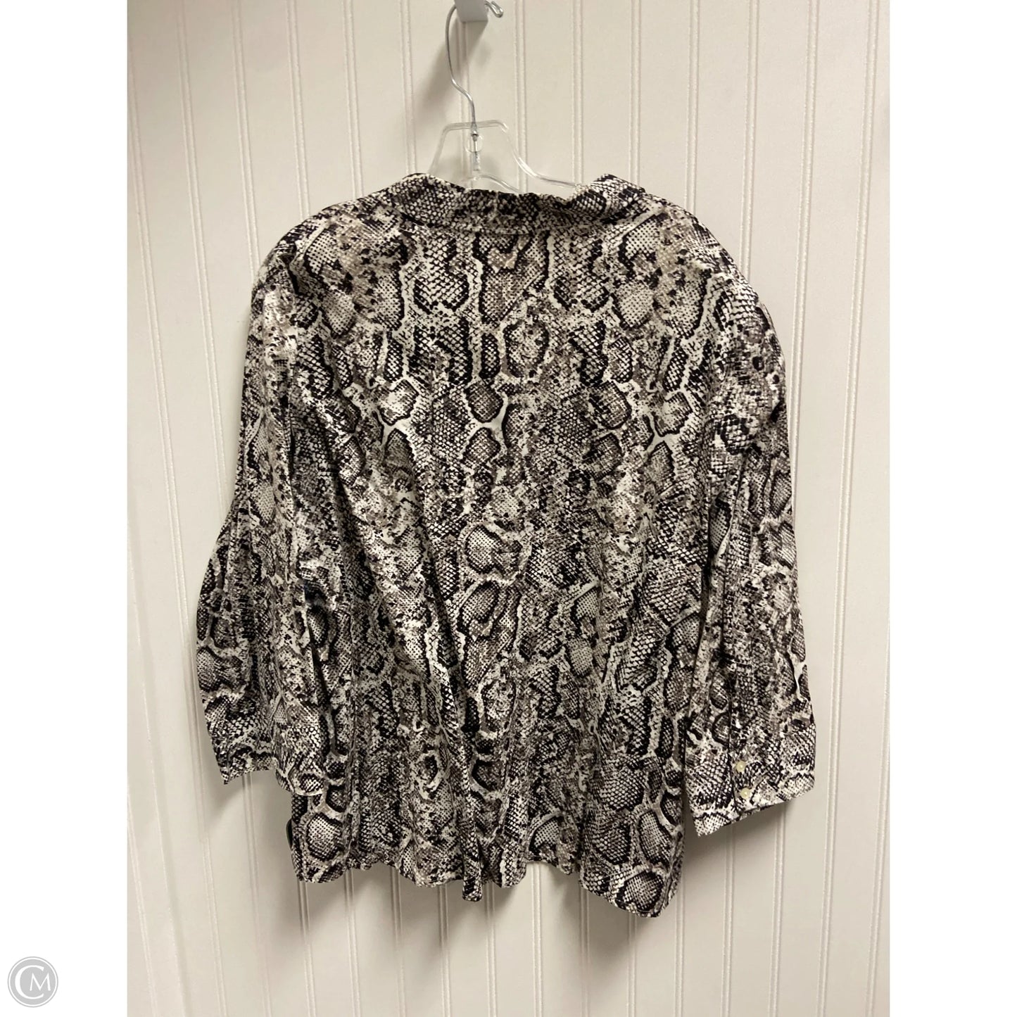 Top Long Sleeve By Apt 9 In Animal Print, Size: 2x