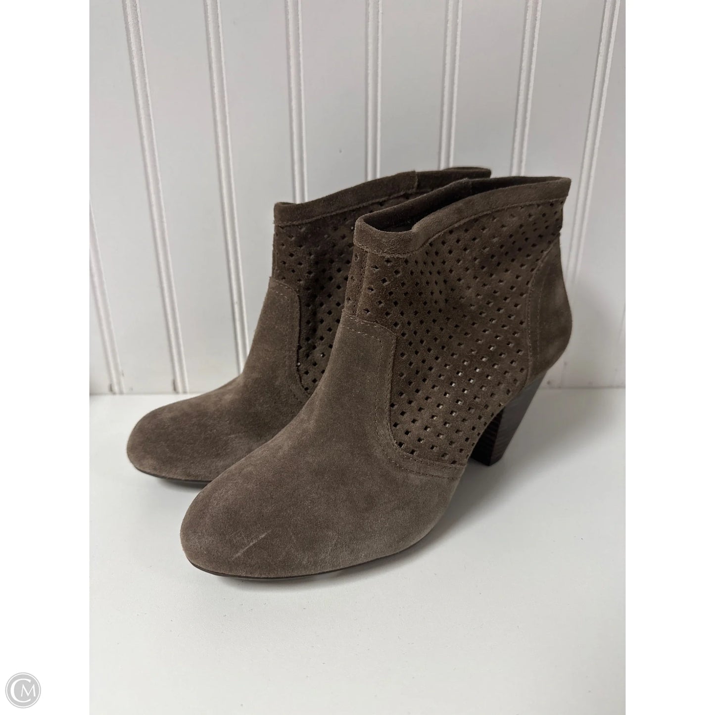 Boots Ankle Heels By Jessica Simpson In Taupe, Size: 8