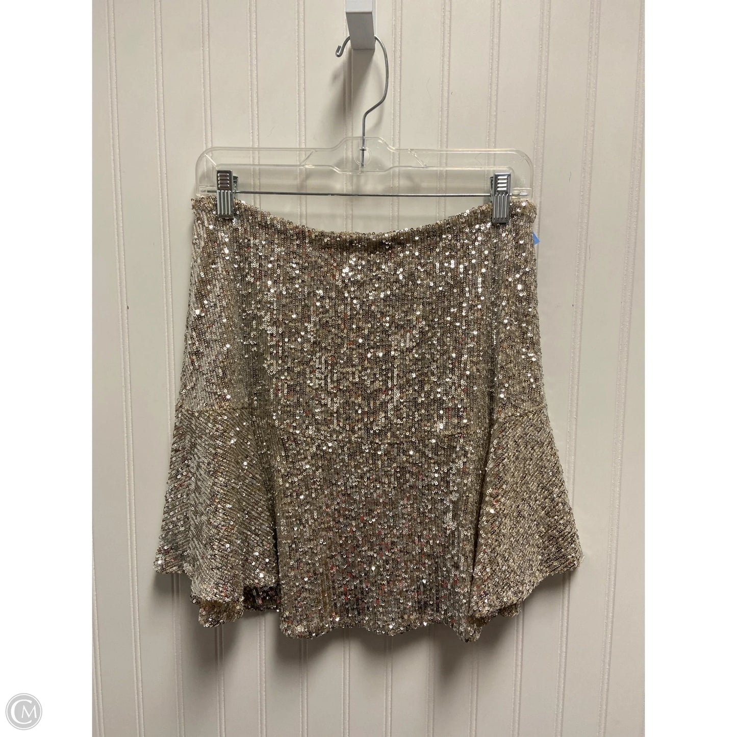 Skirt Mini & Short By Free People In Silver, Size: M