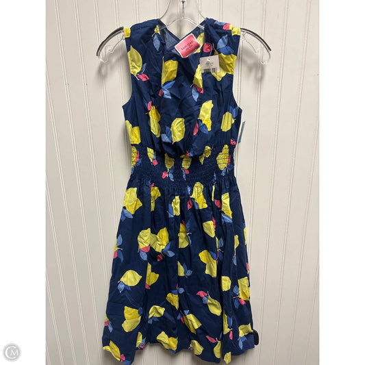 Dress Designer By Kate Spade In Blue & Yellow, Size: S