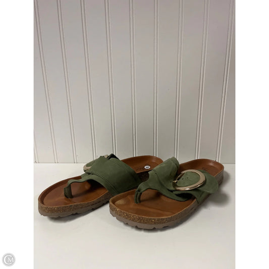 Sandals Flats By Clothes Mentor In Green, Size: 8
