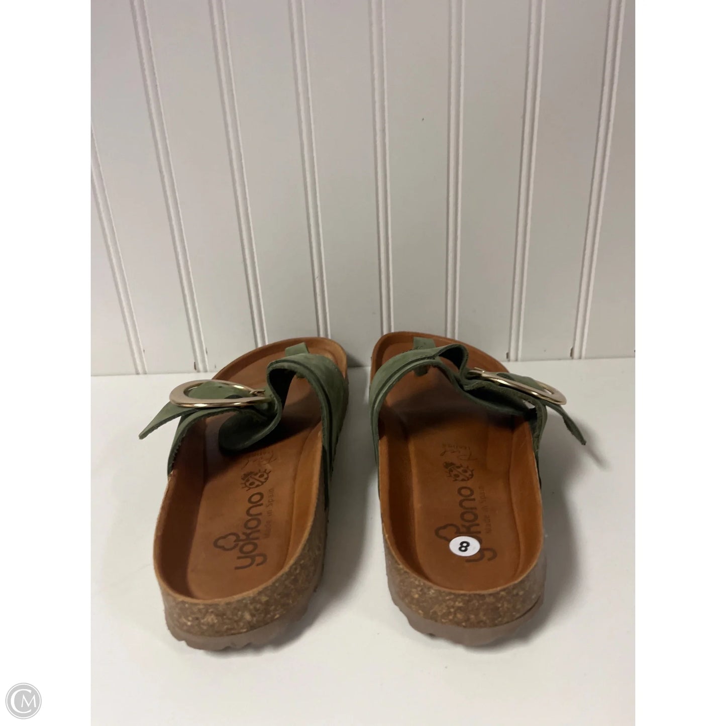 Sandals Flats By Clothes Mentor In Green, Size: 8