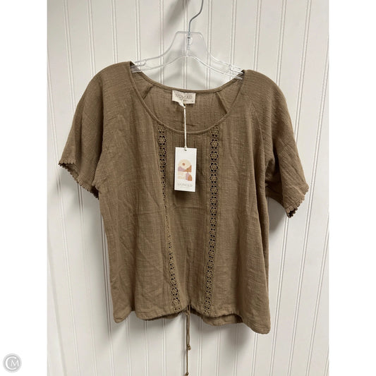 Top Short Sleeve By Clothes Mentor In Brown, Size: M