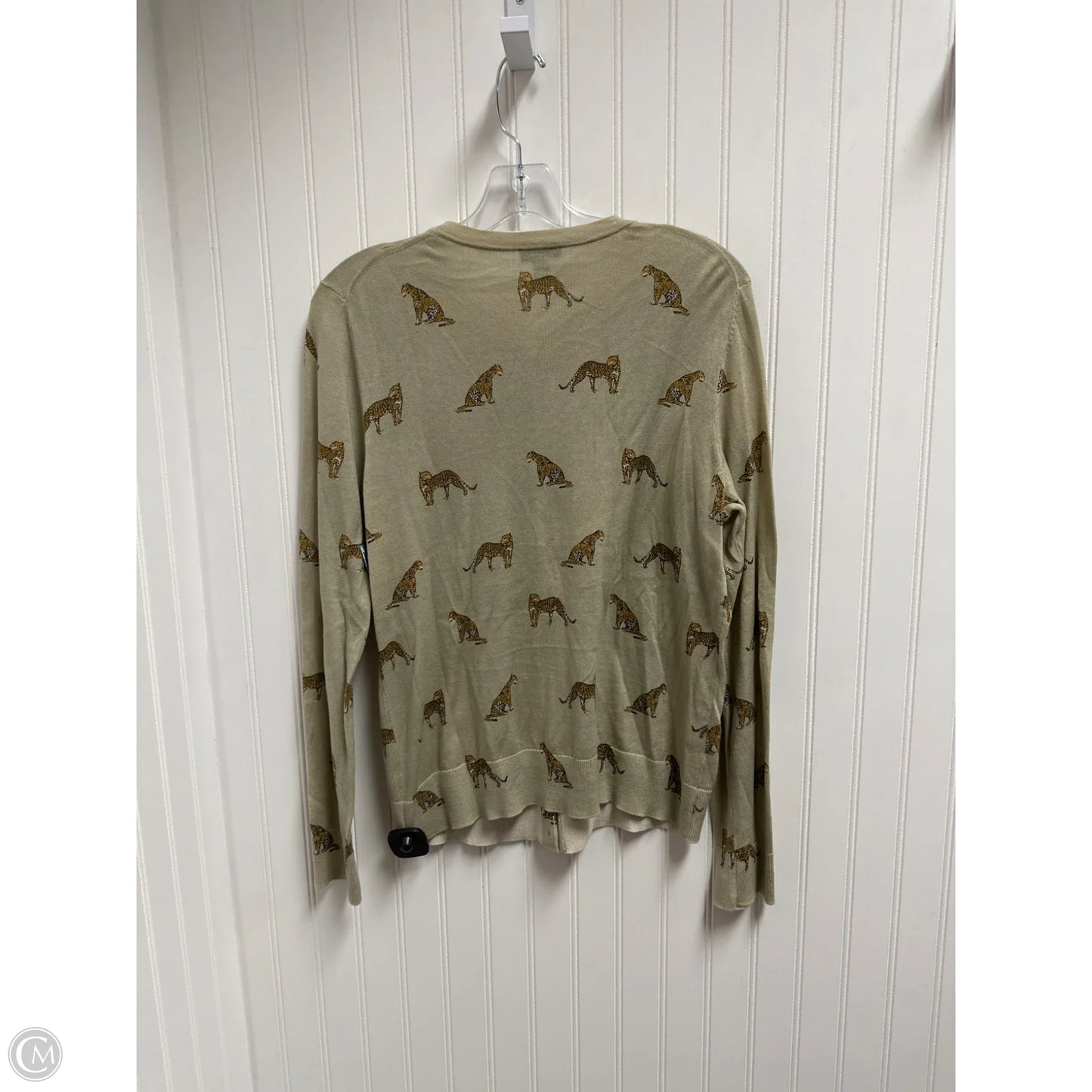 Cardigan By Ann Taylor In Animal Print, Size: L