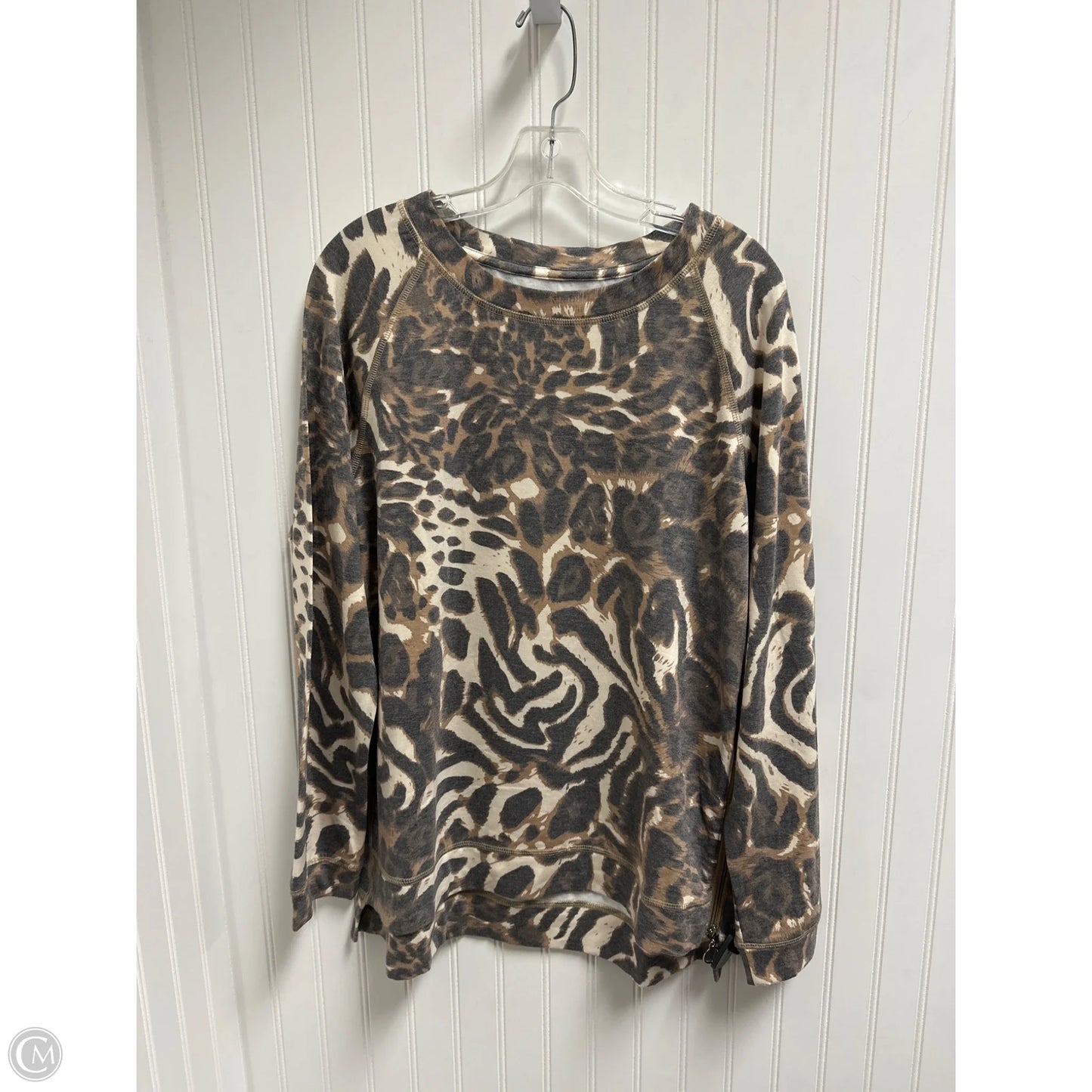 Top Long Sleeve By Coco And Carmen In Animal Print, Size: S