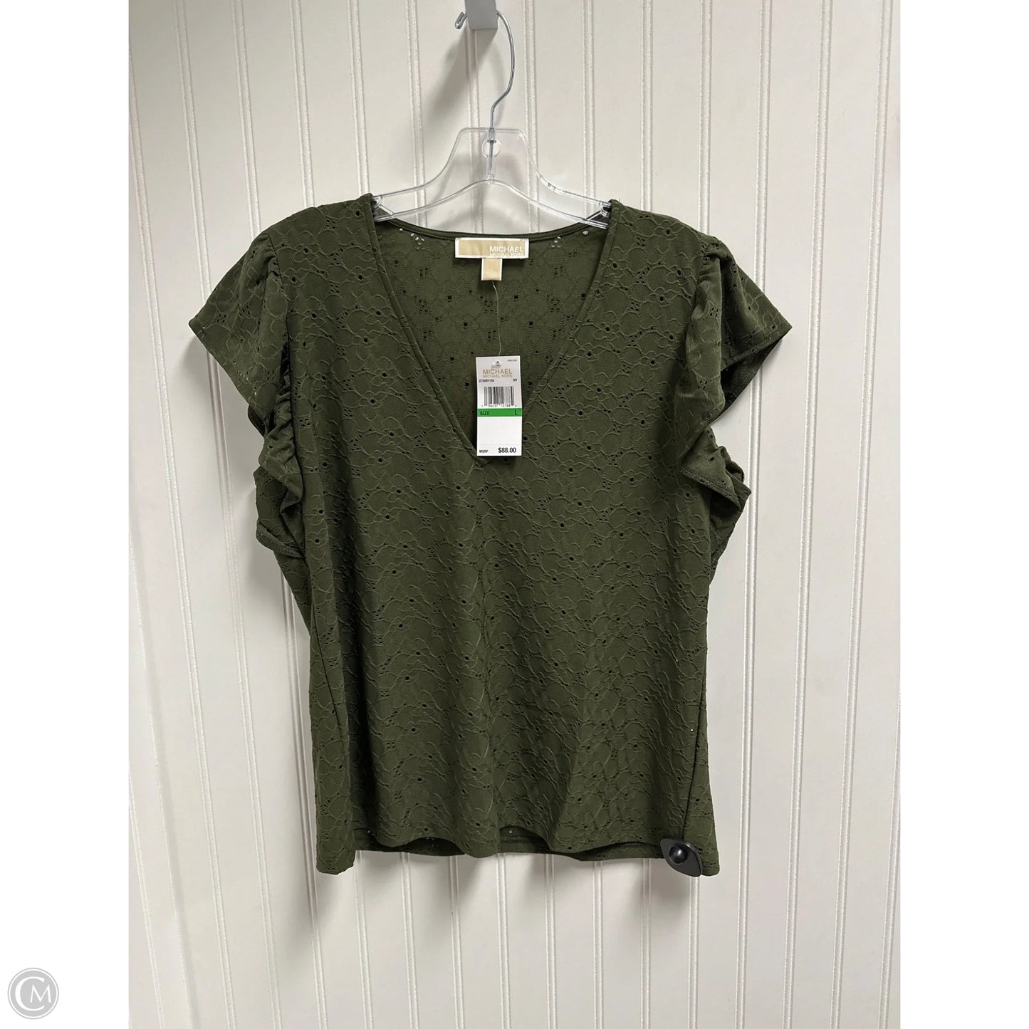 Top Short Sleeve By Michael By Michael Kors In Green, Size: L