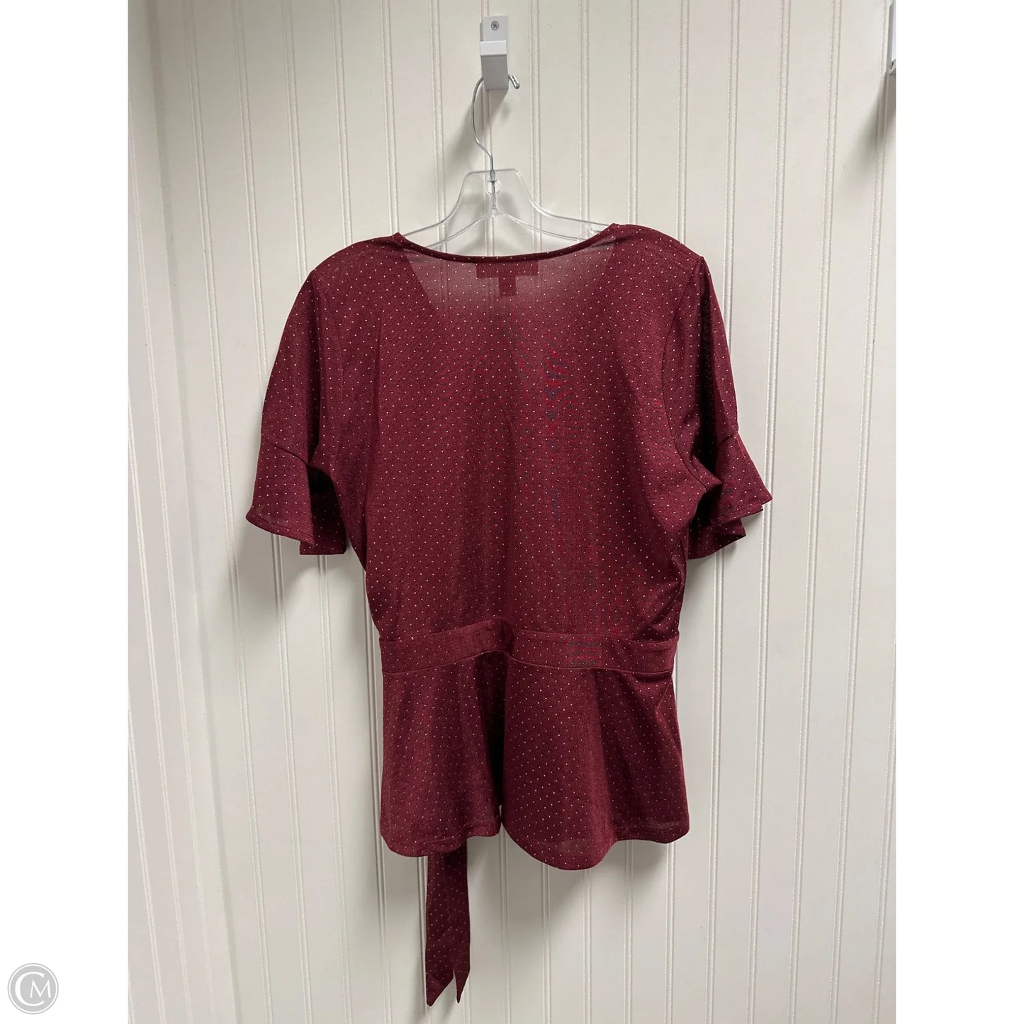 Top Short Sleeve By Michael By Michael Kors In Maroon, Size: L
