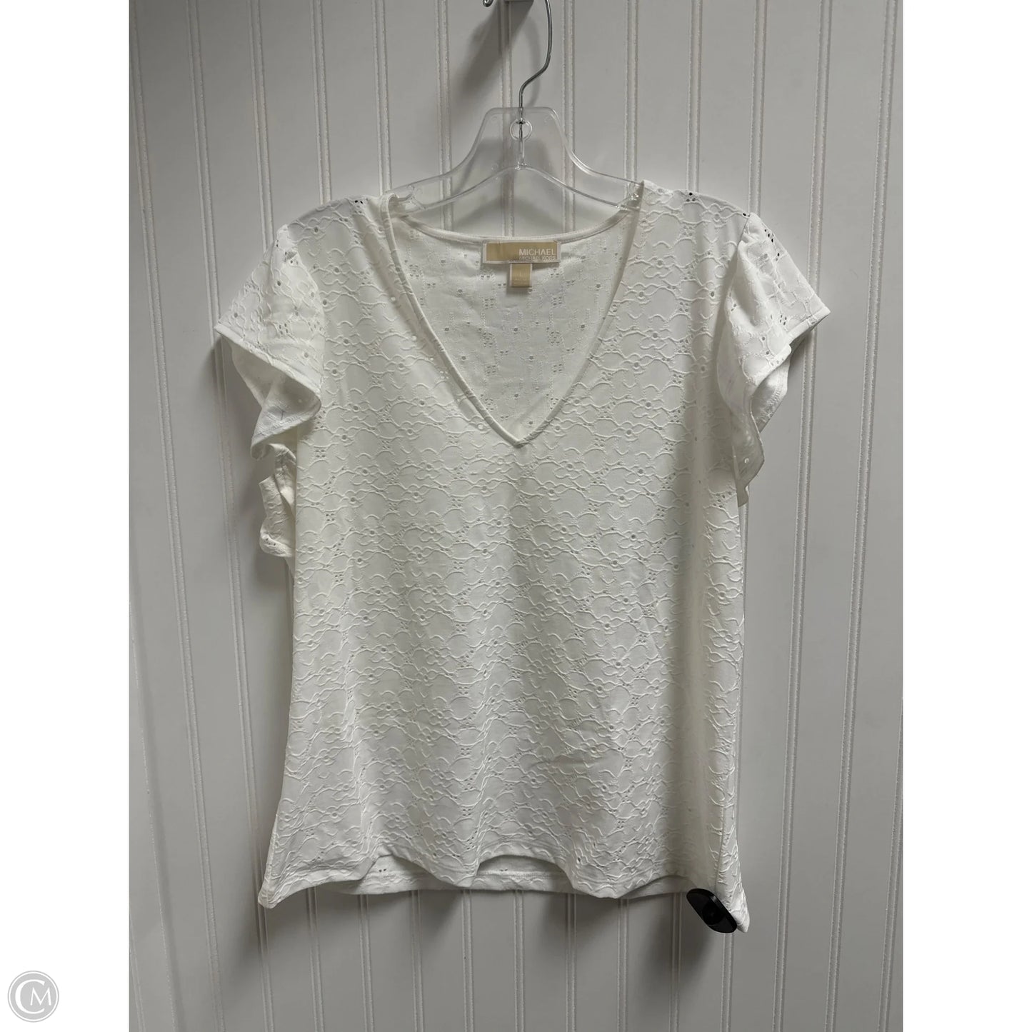 Top Short Sleeve By Michael By Michael Kors In White, Size: L