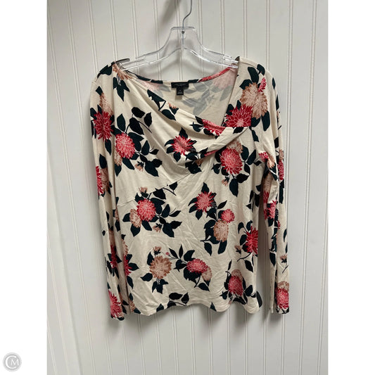 Top Long Sleeve By Ann Taylor In Beige, Size: M