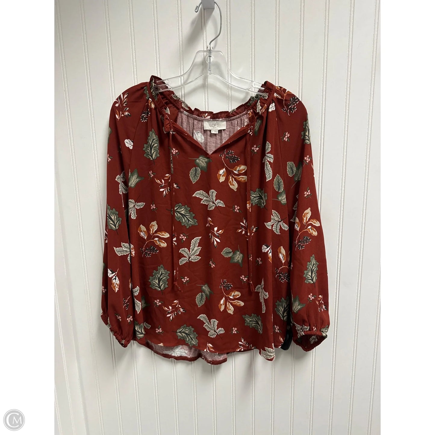 Top Long Sleeve By Loft In Orange, Size: M