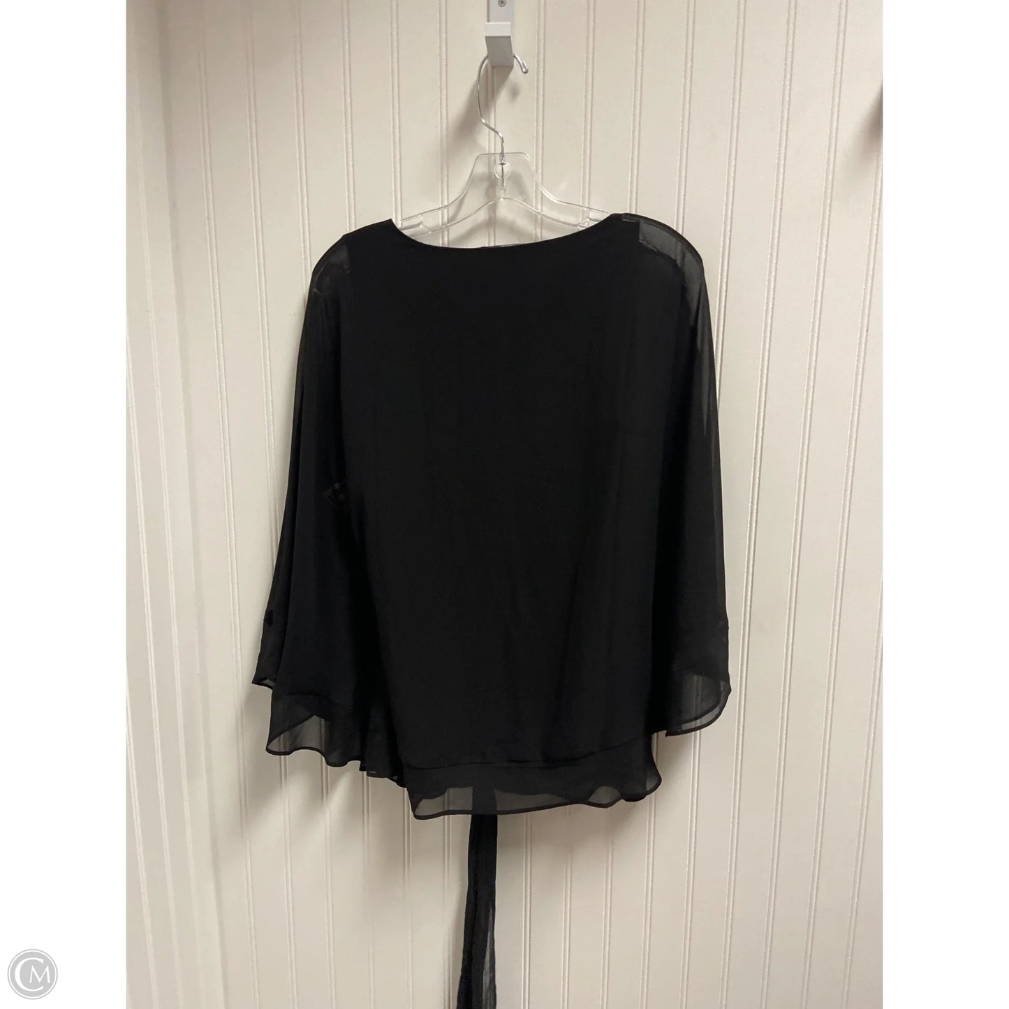 Top Short Sleeve By White House Black Market In Black & Blue, Size: M