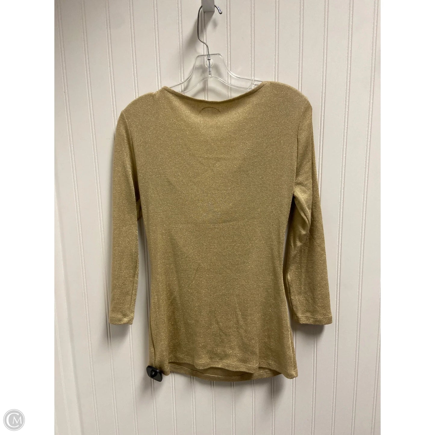 Top Long Sleeve By Inc In Gold, Size: L