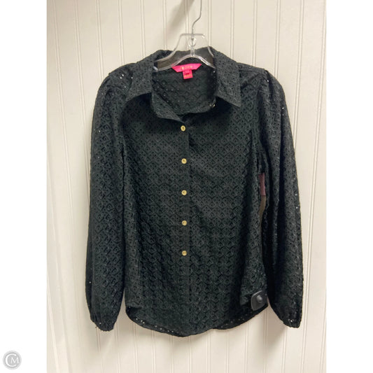 Top Long Sleeve Designer By Lilly Pulitzer In Black, Size: S