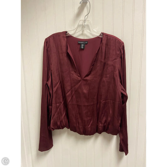 Top Long Sleeve By Sincerely Jules In Maroon, Size: Xl
