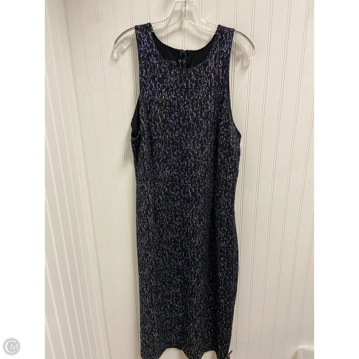 Dress Party Midi By Metaphor In Black & Blue, Size: Xl
