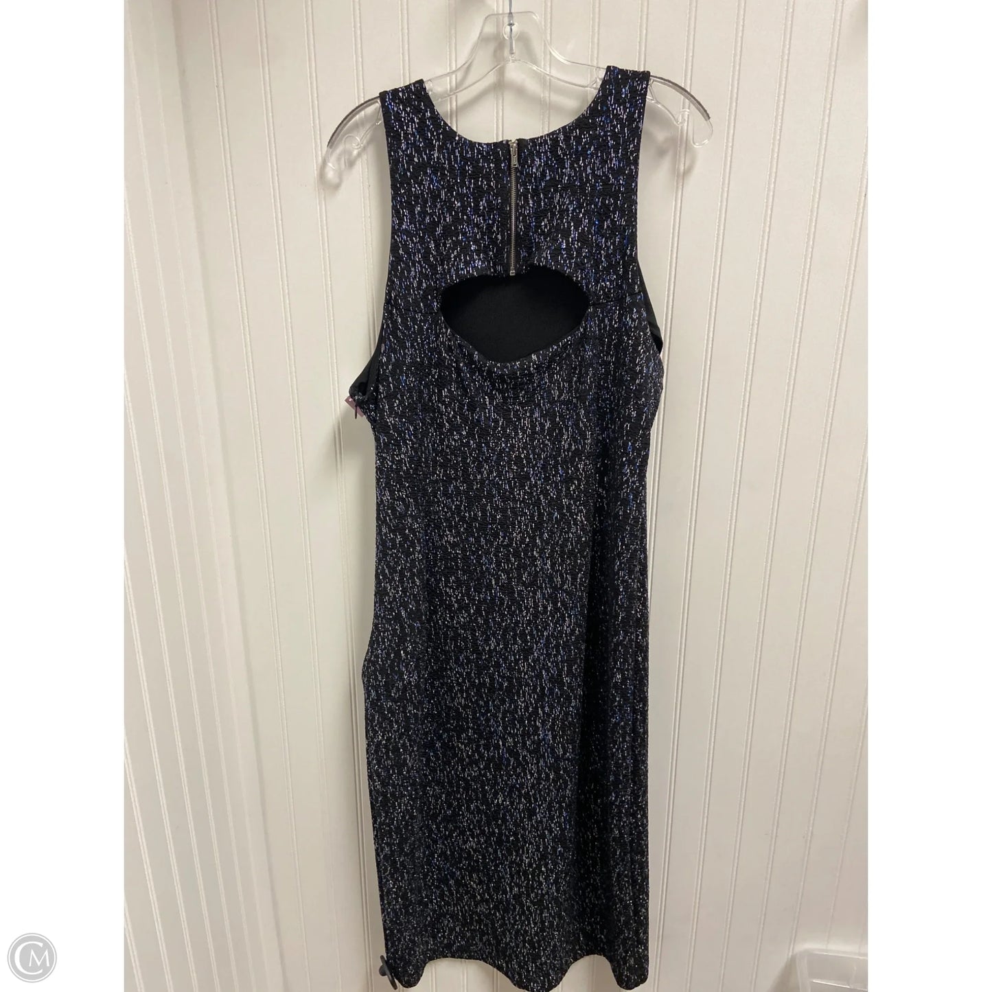Dress Party Midi By Metaphor In Black & Blue, Size: Xl