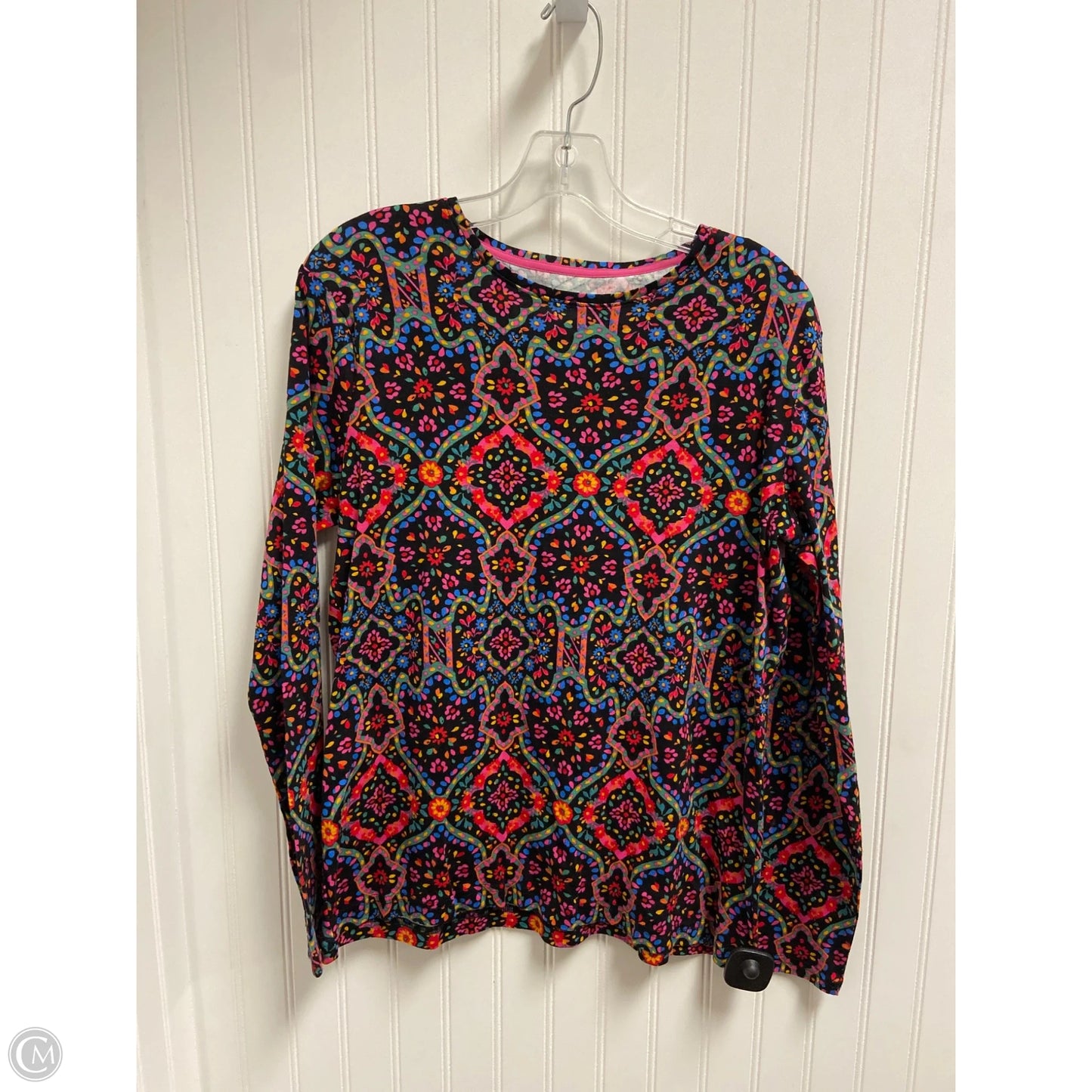 Top Long Sleeve By Croft And Barrow In Multi-colored, Size: L