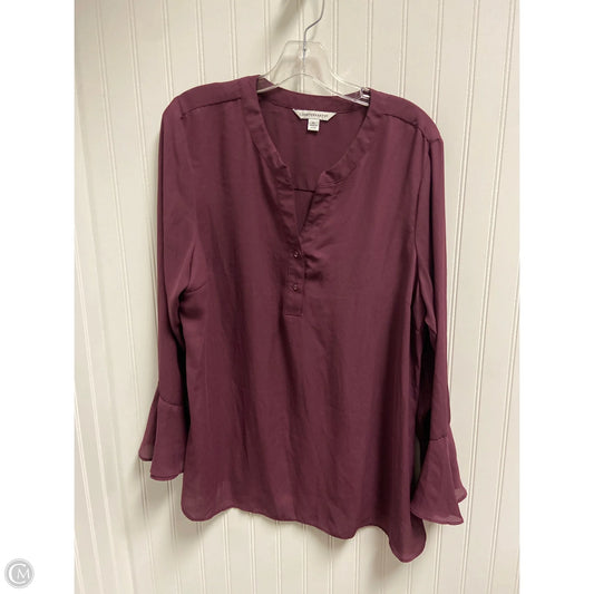 Top Long Sleeve By Counterparts In Purple, Size: Xl