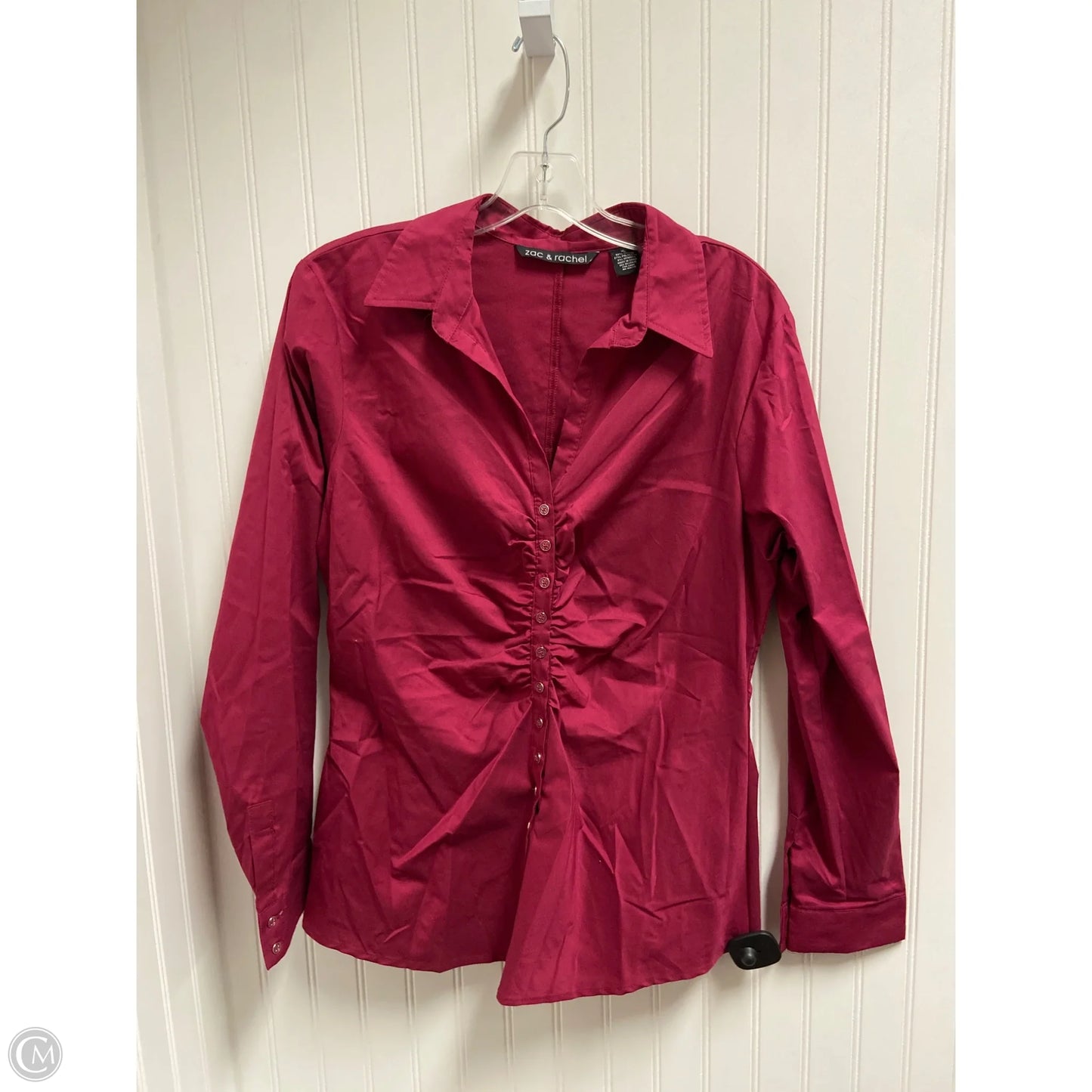 Top Long Sleeve By Zac And Rachel In Pink, Size: Xl