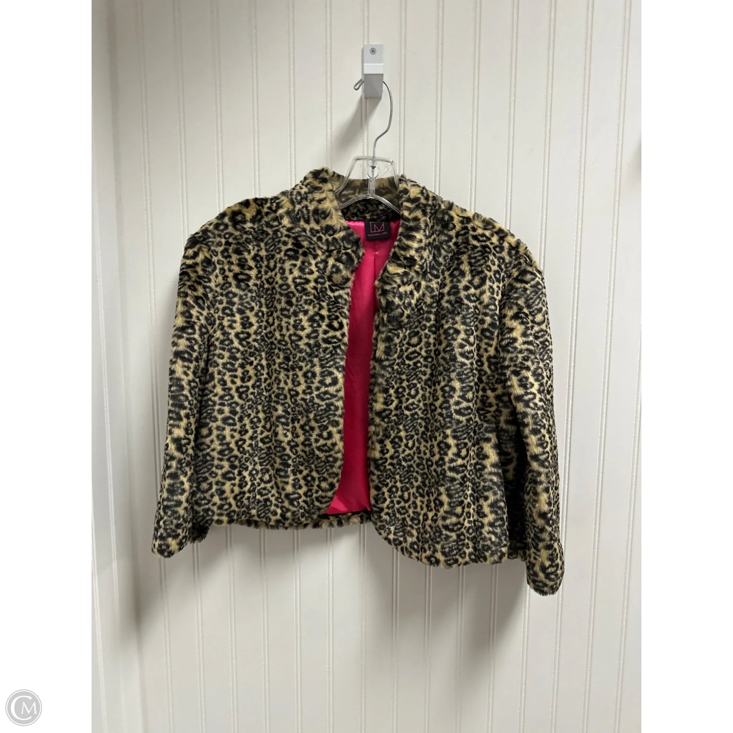 Jacket Faux Fur & Sherpa By Material Girl In Animal Print, Size: Xl