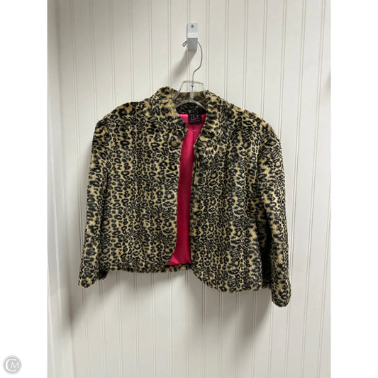 Jacket Faux Fur & Sherpa By Material Girl In Animal Print, Size: Xl