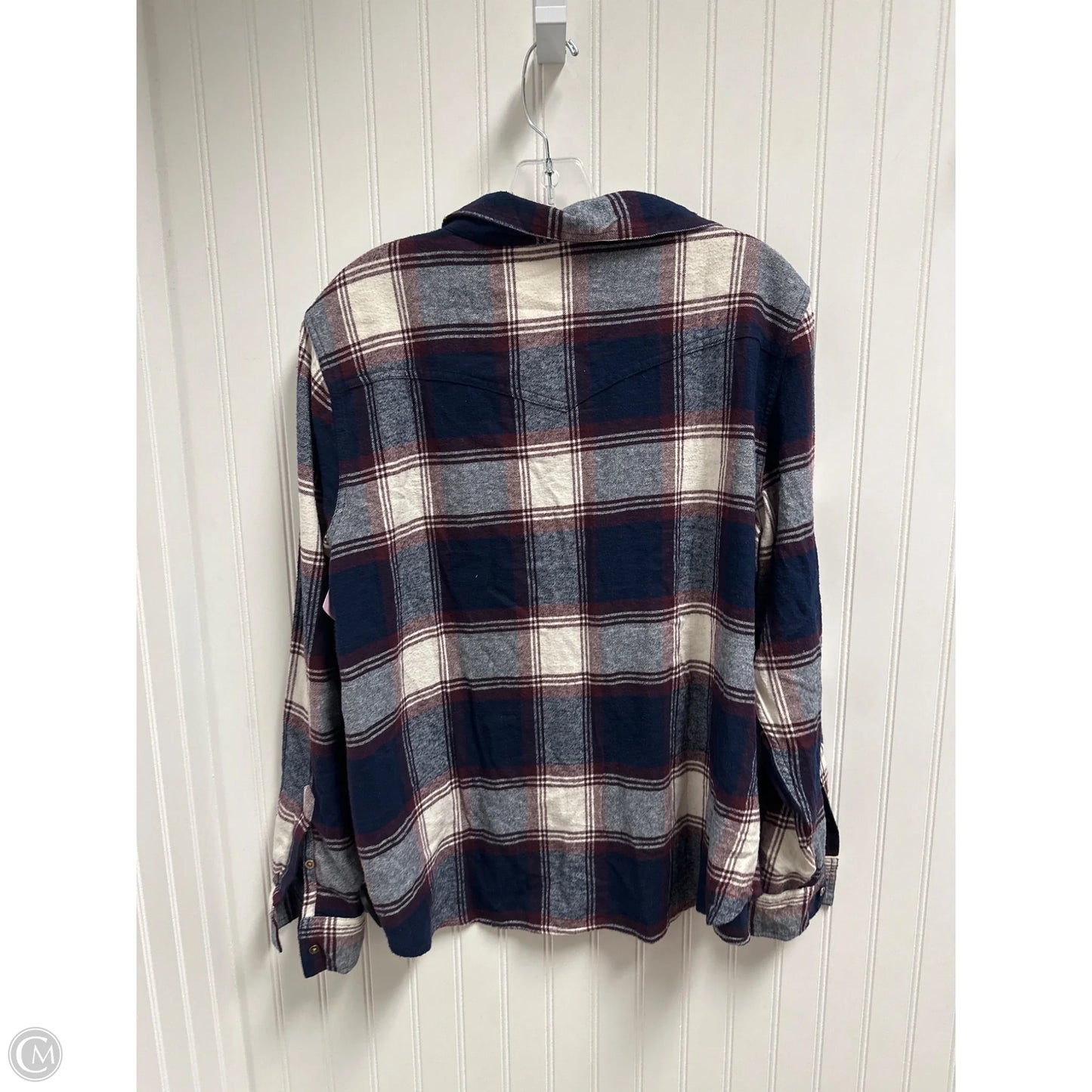Top Long Sleeve By Lucky Brand In Plaid Pattern, Size: Xl