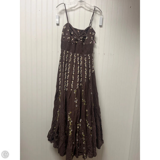 Dress Casual Maxi By Free People In Brown, Size: Xl