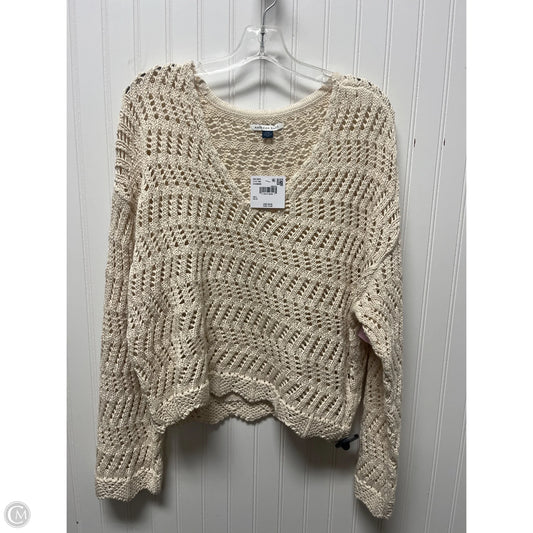 Sweater By American Eagle In Cream, Size: L