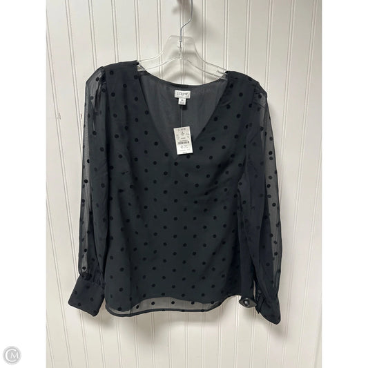 Top Long Sleeve By J. Crew In Black, Size: M