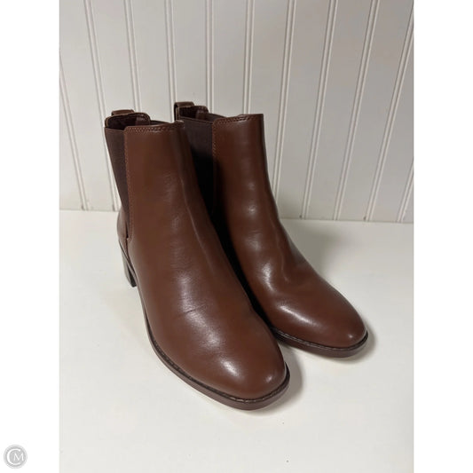Boots Ankle Heels By J. Crew In Brown, Size: 7.5