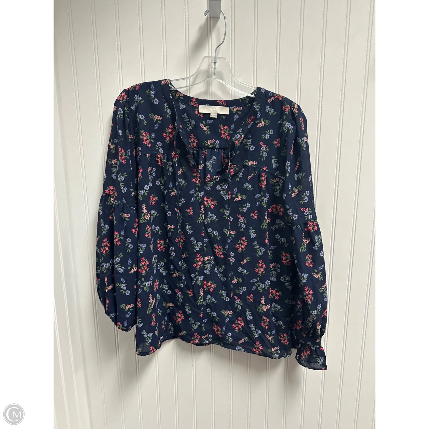 Top Long Sleeve By Loft In Blue, Size: M