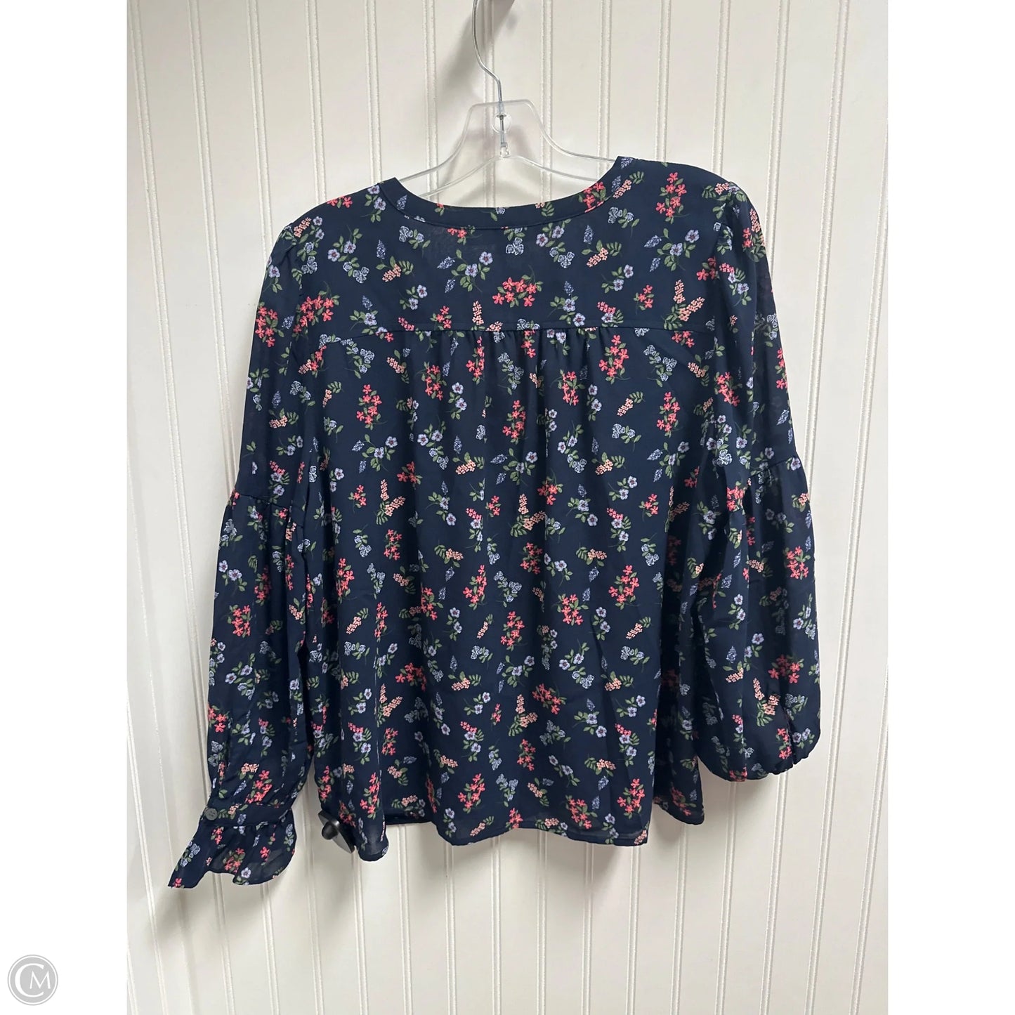 Top Long Sleeve By Loft In Blue, Size: M