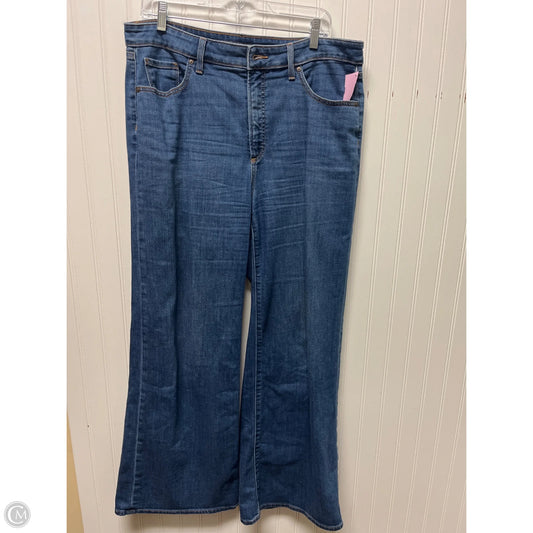 Jeans Wide Leg By Chicos In Blue Denim, Size: 14