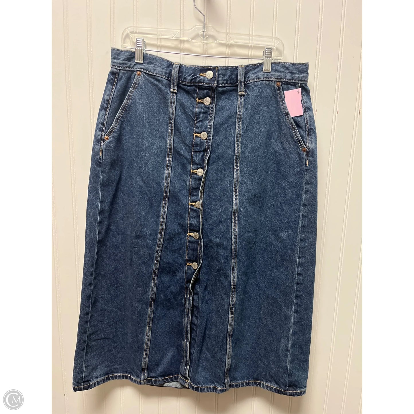 Skirt Maxi By Old Navy In Blue Denim, Size: 14