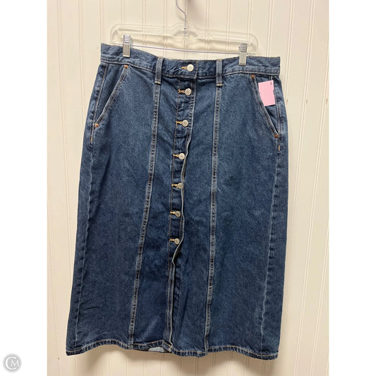 Skirt Maxi By Old Navy In Blue Denim, Size: 14