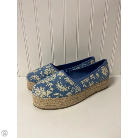 Shoes Flats By The Pioneer Woman In Blue & Cream, Size: 9