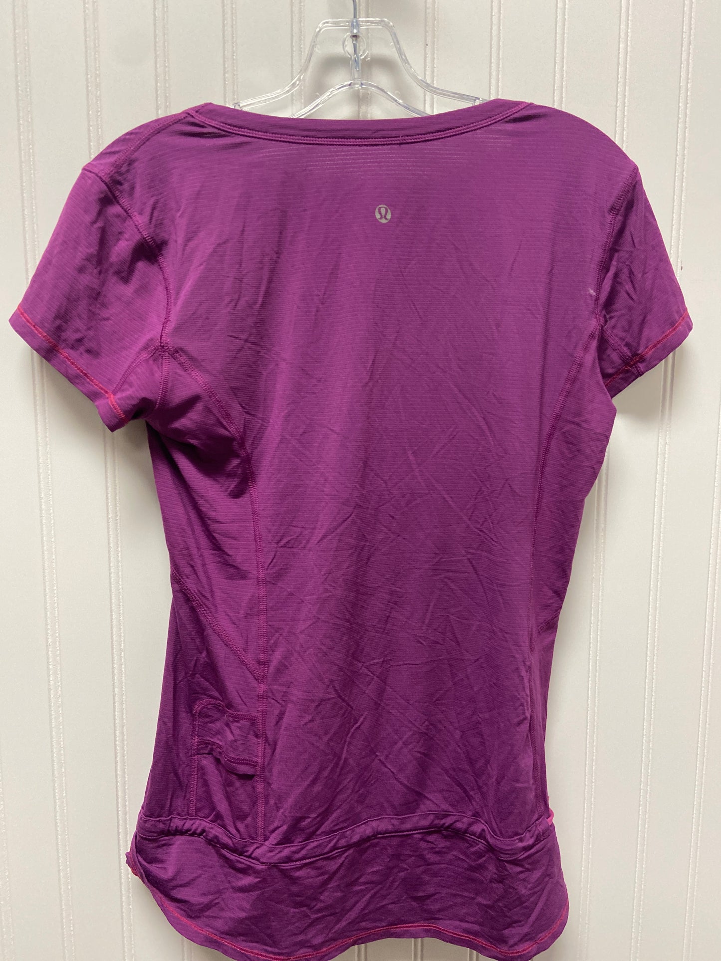 Purple Athletic Top Short Sleeve Lululemon, Size M