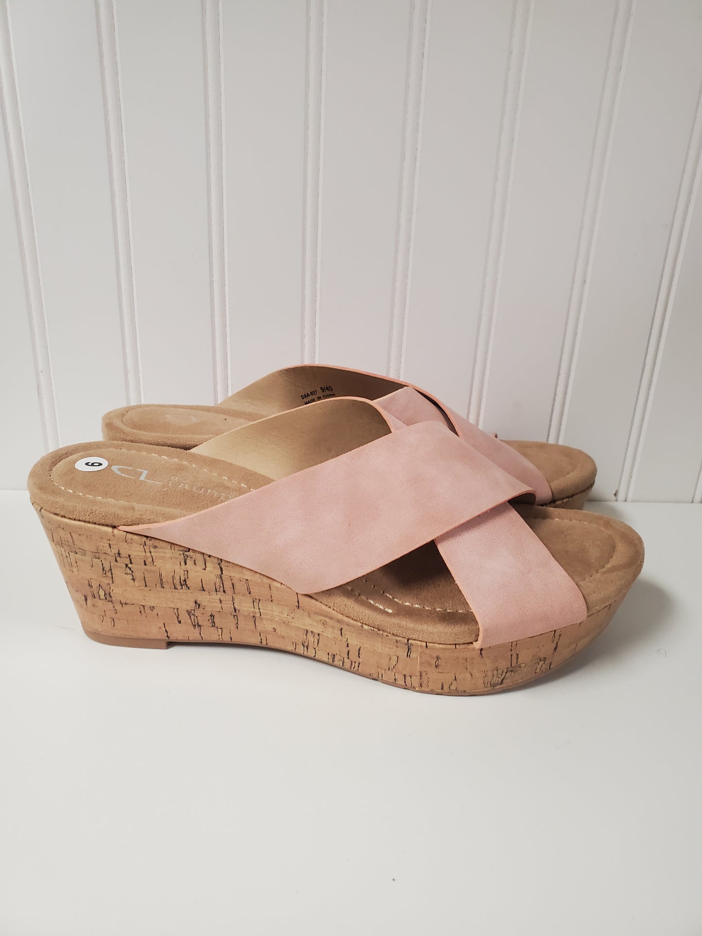 Sandals Heels Wedge By Cl By Chinese Laundry In Pink, Size: 9